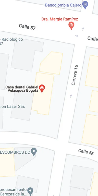 Google Mapa Casa Dental Gabriel Velasquez Bogota