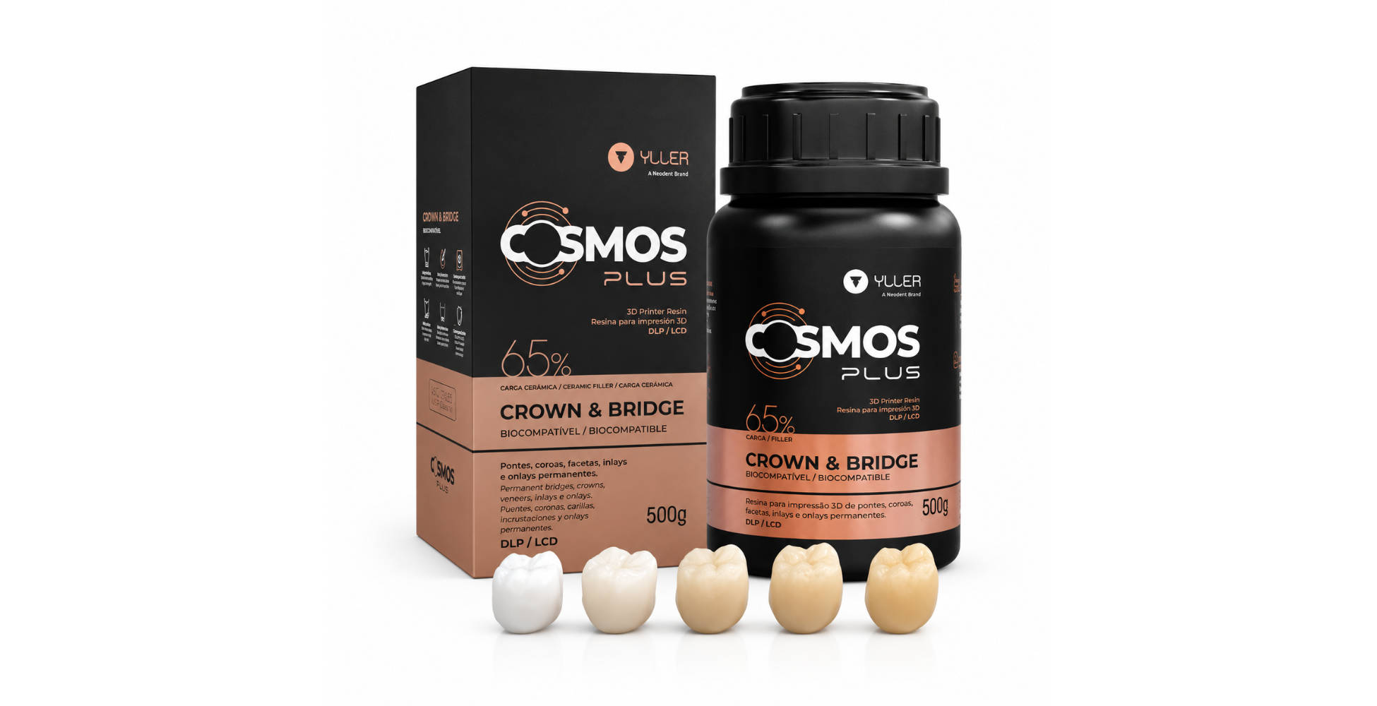 Resina 3D Cosmos Plus CROWN & BRIDGE - 500 GR